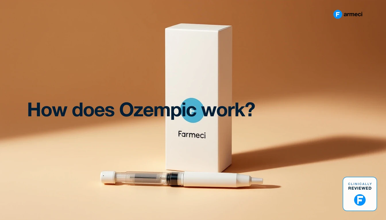A once-weekly semaglutide injection pen resting on a plain surface, illustrating how the GLP-1 medicine Ozempic is administered.
