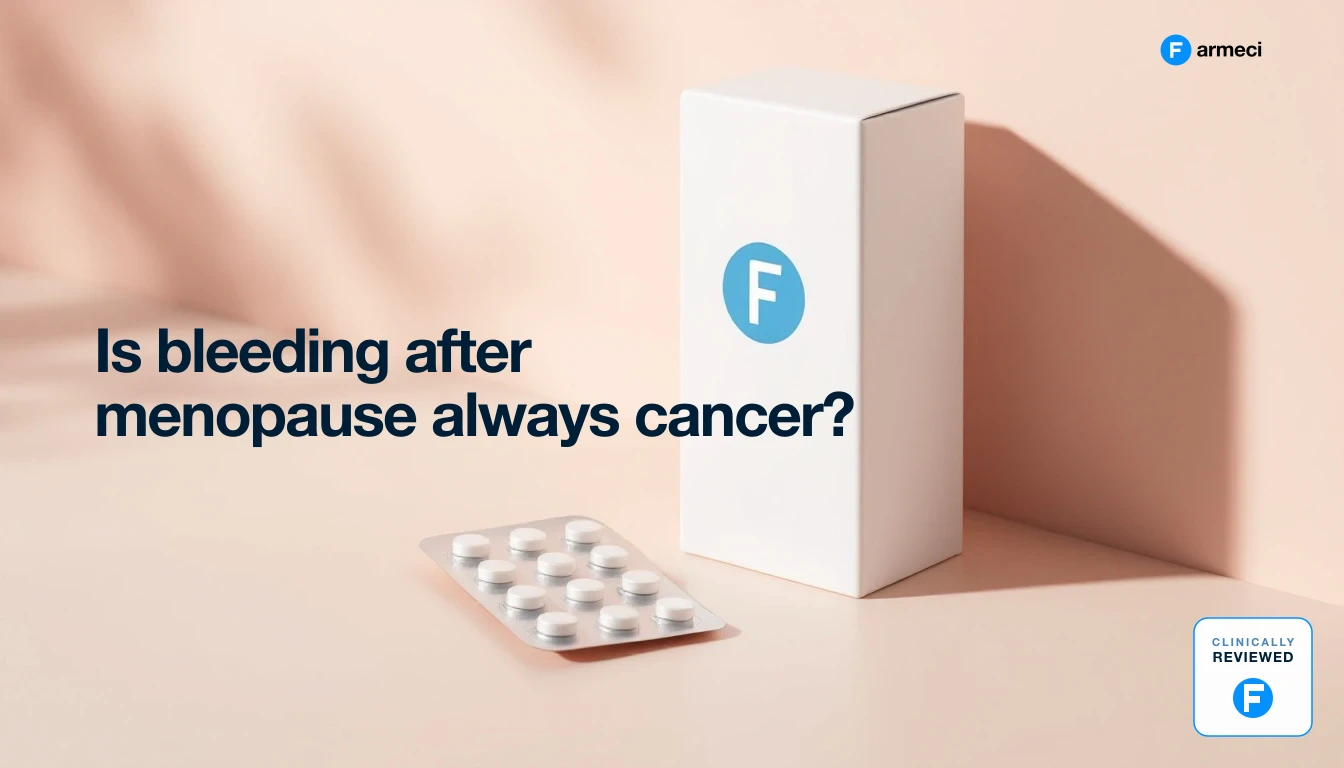 A woman speaking calmly with her GP during an appointment about postmenopausal bleeding