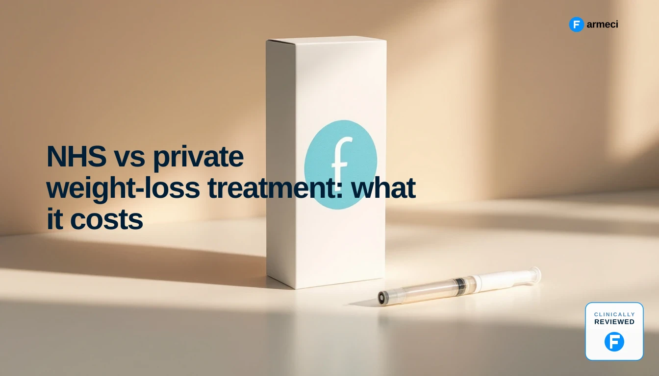 NHS vs private weight-loss treatment: what it costs — Farmeci guide